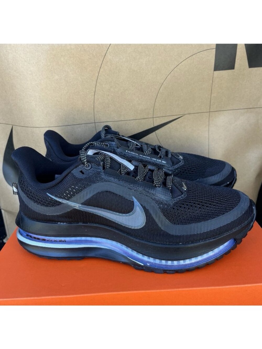 NEW Nike Pegasus Premium Black Metallic Silver HQ2592-005 Mens Size 10.5